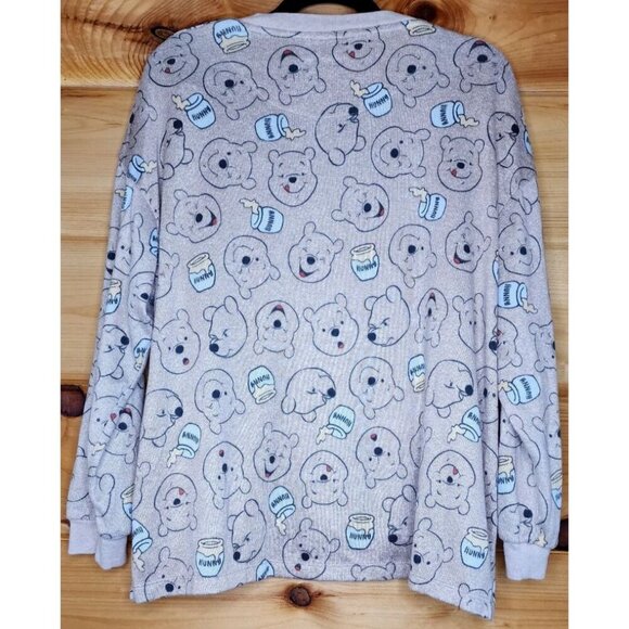 Disney Winnie The Pooh Lightweight Pajama Top Women’s L Long Sleeve Pj Top - Picture 2 of 9